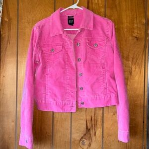 Gap hot pink corduroy jacket